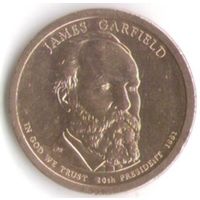 1 доллар США 2011 год 20-й Президент Джеймс Гарфилд _состояние XF/аUNC
