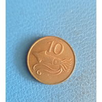 Исландия 10 эре 1981 год кальмар нечастая монета