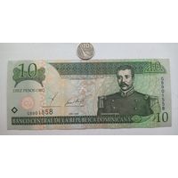 Werty71 Доминиканская республика 10 песо 2002 Доминикана aUNC банкнота