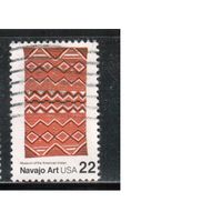 США-1986, (Мих.1848), гаш., Прикладное искусство, Индейцы ,