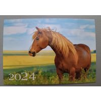 Лошадь. Календарик, 2024, глянец