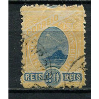 Бразилия - 1894/1897 - Аллегория 20R - [Mi.105b] - 1 марка. Гашеная.  (Лот 31CL)