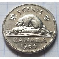 Канада 5 центов, 1966      ( 2-5-3 )