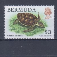 [744] Британские колонии. Бермуды 1978. Елизавета II.Фауна.Черепаха. Высокий номинал. MNH. Кат.4,5 е.