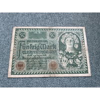 Германия Имперская банкнота 50 марок серия V А-2530434 Берлин 23.07.1920 год