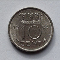 Нидерланды 10 центов. 1965