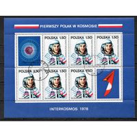 Полет в космос второго международного экипажа Польша 1978 год 1 малый лист