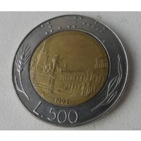 500 лир Италия 1991 г.в.