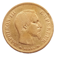 10 франков Франция 1858г. Наполеон III