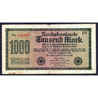 ТОРГ! 1000 марок 1922! Красная печать! Веймарская Республика! ВОЗМОЖЕН ОБМЕН!