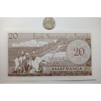 Werty71 Руанда 20 франков 1976 UNC банкнота