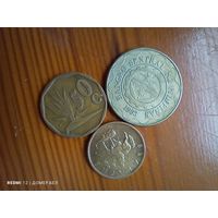 Филиппины 5 песо 2005, ЮАР 50 центов 1992, Болгария 5 сотинок 2000 -86