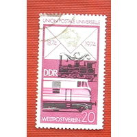 ГДР. 100 почтовому союзу. ( 1 марка ) 1974 года. 5-4.