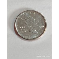 Канада 10 центов  2001 года .