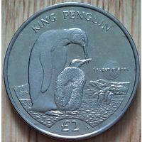 Южная Георгия 2 фунта 2011 г. Королевский пингвин