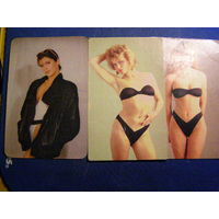 Календарики "Девушки в купальниках", 1990