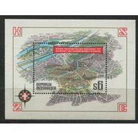 АВСТРИЯ Карта Вены 1986 блок MNH