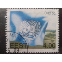 Эстония 1995 50 лет ООН, флаг