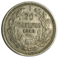 Чили 20 сентаво, 1940
