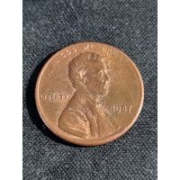 США 1 цент 1987