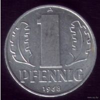 1 пфенниг 1968 год ГДР