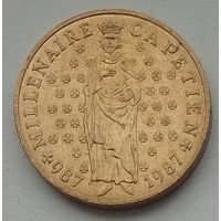 Франция 10 франков 1987 г. Тысячелетие династии Капетингов