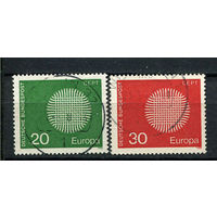 ФРГ - 1970 - Европа (C.E.P.T.) - Пылающее солнце - [Mi. 620-621] - полная серия - 2 марки. Гашеные.  (LOT M31)