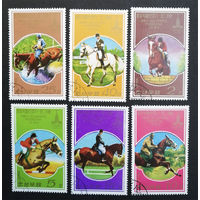 КНДР. Корея 1978 г. Конный спорт. Олимпиада 1980. Лошади, полная серия из 6 марок #0105-С1P17