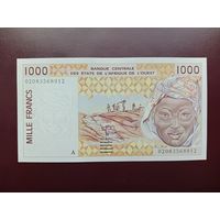 Кот-д Ивуар 1000 франков 2002 UNC (Франк BCEAO)