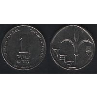 Израиль km160a 1 шекель 1999 год (f
