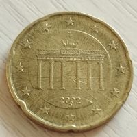 Германия 20 евроцентов 2002г. D