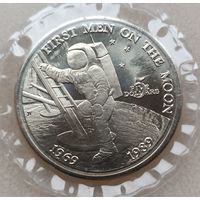 Маршаловы острова.5 долларов, 1989. 20 лет первому человеку на Луне.