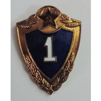 Знак классности "1 класс". На булавке. Латунь.