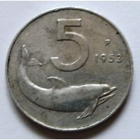 5 лир 1953 Италия