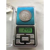 Пьемонт 5 франков 1801 (период оккупации Наполеоном Бонапартом) - серебро 0,900 (неимоверная редкость с тиражом 33.000 экз)