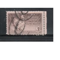 США-1948, (Мих.581), гаш. , Курица(одиночка),