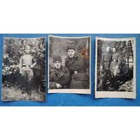 3 фото в память о службе в Советской армии. г. Полоцк. 1950-е. 8х11 см. Цена за все.
