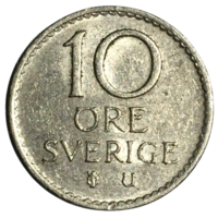 Швеция 10 эре, 1968