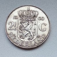 Нидерланды 2,5 гульдена, 1960  4-17-2