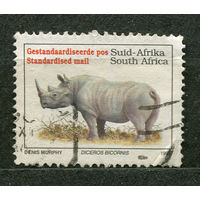 Носорог. Исчезающие животные. Южная Африка. 1993