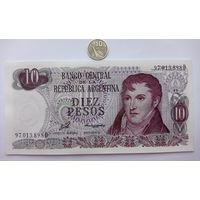 Werty71 Аргентина 10 Песо 1976 - 1983 UNC банкнота