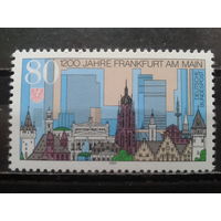 Германия 1994, 1200 лет Франкфурту**, Михель 1,4 евро