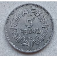 Франция 5 франков, 1946 "B" - Бомон-ле-Роже 8-8-20
