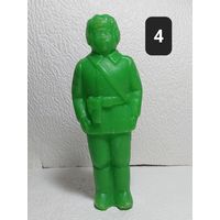 Ретро-игрушка "Солдат"(пластмасса)-СССР,70-е годы-No4(зелёный)