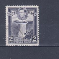 [1546] Британские колонии. Британская Гвиана 1938. Георг VI.Водопад. Гашеная марка.
