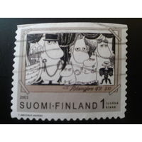 Финляндия 2003 сказка про мумми-тролей марка из буклета