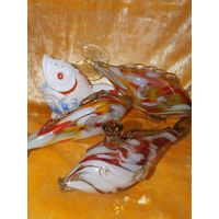 Рыба СССР, Муранское стекло, рыба цветное стекло ссср. Рыба- салфетница. Рыбки ссср
