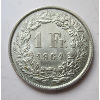 Швейцария 1 франк 1964, серебро  ....Т-.93