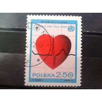 Польша 1972 Медицина, кардиограмма