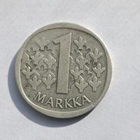 1 марка Финляндии 1966 года. Серебро 350. 61